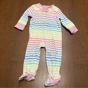 The Honest Company Multicolor Striped Kids Footie